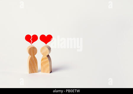 All'amore non corrisposto. Il rifiuto del riconoscimento nell'amore. Rifiuto di relazioni industriali, a rompere le relazioni. Cuore spezzato. Rapporto complicato, primo amore, quarr Foto Stock