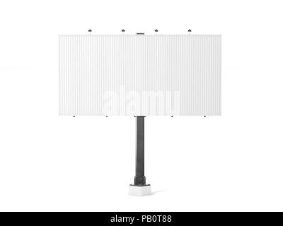 Vuoto bianco billboard trivision mockup, rendering 3d. Vuoto tri vision bill board design mock up isolato. Chiara prisma rotante modello di segno. Sroll Foto Stock