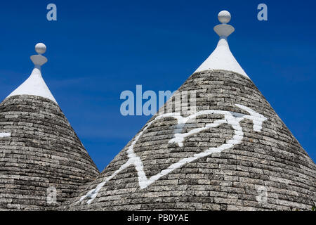 Trulli di Alberobello, Regione Puglia, Italia Foto Stock