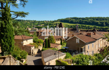 Vista sulla città di Figeac, lotto reparto, Occitanie, Francia Foto Stock