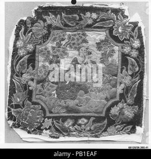 Sedia coperchio. Cultura: British. Dimensioni: L. 19 x W. 20 pollici (48,3 x 50,8 cm). Data: metà del XVIII secolo. Museo: Metropolitan Museum of Art di New York, Stati Uniti d'America. Foto Stock