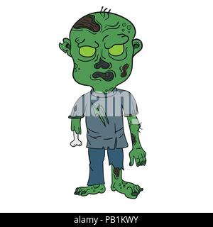 Illustrazione Vettoriale di Cartoon Zombie Illustrazione Vettoriale