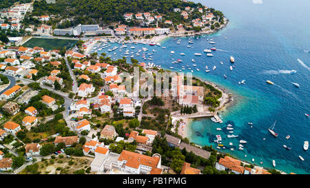 Monastero Francescano o Franjevački samostan, Hvar, Croazia Foto Stock