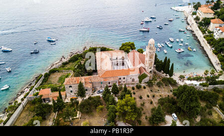 Monastero Francescano o Franjevački samostan, Hvar, Croazia Foto Stock