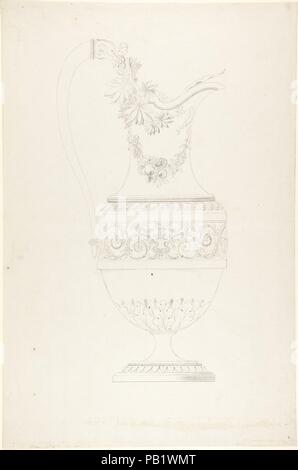 Design per un'urna. Artista: Anonimo, francese del XVIII secolo. Dimensioni: 18 1/4 x 12 1/16 in. (46,4 x 30,7 cm). Data: ca. 1770-90. Museo: Metropolitan Museum of Art di New York, Stati Uniti d'America. Foto Stock