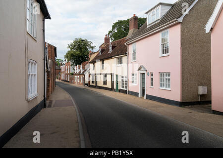 Edifici storici di Northgate nella città mercato di Beccles, Suffolk, Inghilterra Foto Stock