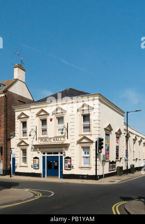 Storica sala pubblica e nel teatro della città mercato di Beccles, Suffolk, Inghilterra Foto Stock