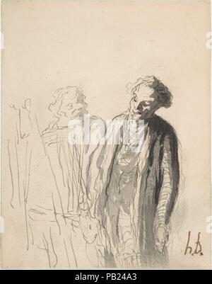 L'amatoriale. Artista: Honoré Daumier (francese, Marsiglia 1808-1879 Valmondois). Dimensioni: foglio: 5 1/4 x 4 1/8 in. (13,3 x 10,5 cm). Data: del XIX secolo. Museo: Metropolitan Museum of Art di New York, Stati Uniti d'America. Foto Stock