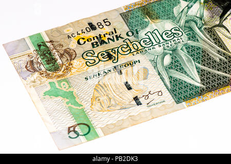 50 Rupia delle Seychelles banconota in moneta nazionale delle Seychelles Foto Stock