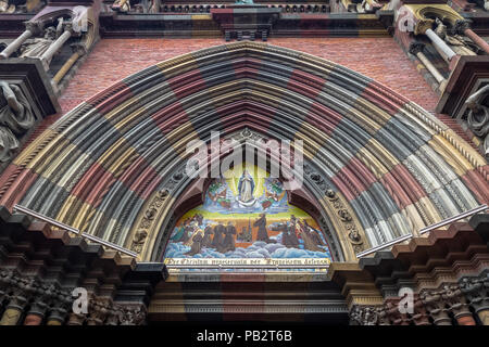 Dettaglio dei Cappuccini Chiesa o chiesa del Sacro Cuore di Gesù (Iglesia del Sagrado Corazon) - Cordoba, Argentina Foto Stock