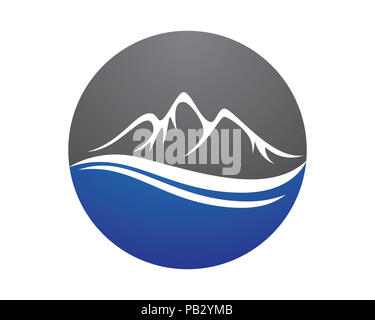 Il logo di montagna modello icona vettore illustration design Foto Stock