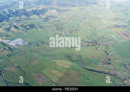 Paesaggio rurale modelli di South Auckland. Nuova Zelanda Foto Stock