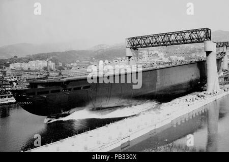 Lancio di superliner michelangelo, 1962 Foto Stock