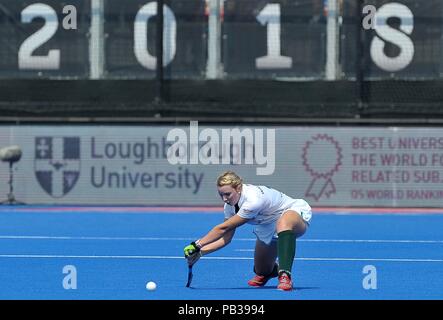 Stratford, Londra, Regno Unito. Il 26 luglio 2018. Nicole Walraven (RSA). Spagna / Sud Africa. Match 13. Piscina C. Womens Hockey World Cup 2018. Lee Valley hockey center. Queen Elizabeth Olympic Park. Stratford. Londra. Regno Unito. 26/07/2018. Credito: Sport In immagini/Alamy Live News Foto Stock