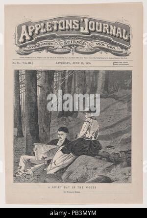 Una giornata tranquilla nel paese (Appleton's Journal, Vol. III). Dimensioni: foglio: 10 7/8 x 7 1/2 in. (27,6 x 19,1 cm). Ex attribuzione: precedentemente attribuito a Winslow Homer (American, Boston, Massachusetts 1836-1910 Prouts collo, Maine). Data: 6 giugno 1870. Museo: Metropolitan Museum of Art di New York, Stati Uniti d'America. Foto Stock