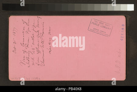 1126 Ott. 31, 1877. Vista del collegamento del fiume di Sudbury pipeline con 48" tubazione esterna alla porta di effluente house, di Chestnut Hill serbatoio, guardando ad ovest (NYPL B11707565-G90F311 139ZB) Foto Stock