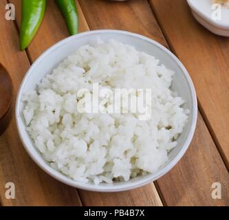 Asian Food riso bianco Foto Stock