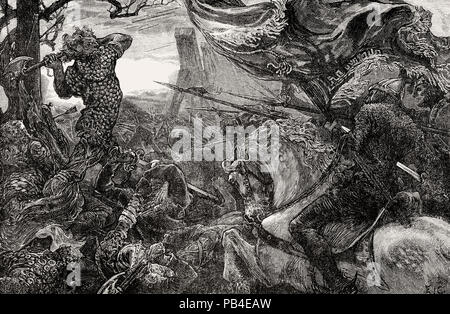 La battaglia di Hastings, il 14 ottobre 1066, dal British battaglie di terra e di mare, da James Grant Foto Stock