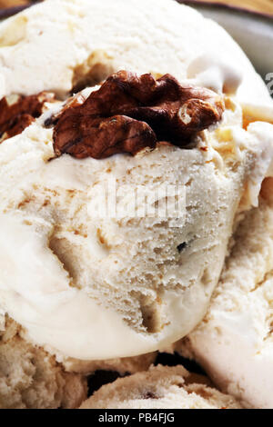 In casa i fiocchi d'avena e noce gelato. vintage Foto Stock