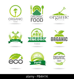 Ecologia icon set. Eco-icone Foto Stock