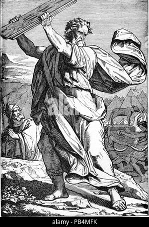 1059 Mosè rompendo le due tavole di pietra Foto Stock