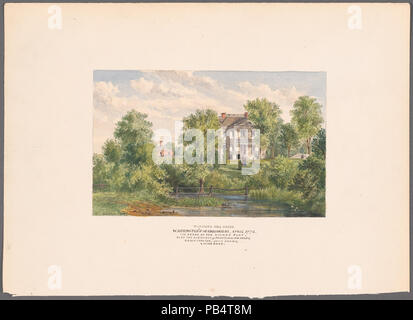 1261 Richmond Hill House. Washington presso la sede centrale di Aprile di 1776. La scena della Hickey plot. Anche la residenza del principe William Henry, Sir Guy Carlton, John Adams, &AMP; Aaron Burr (NYPL ADE-1948558-em13330) Foto Stock