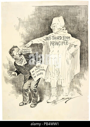 1716 Theodore Roosevelt il terzo termine cartoon politico Foto Stock