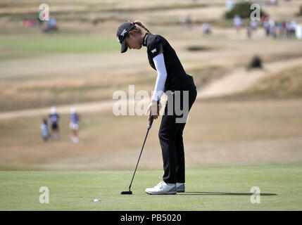 Nuova Zelanda Lydia Ko al quarto verde durante il giorno uno del 2018 Aberdeen investimenti Standard Ladies Scottish Open a Gullane Golf Club, Gullane. PRESS ASSOCIATION Foto, Immagine Data: giovedì 26 luglio, 2018. Foto di credito dovrebbe leggere: Jane Barlow/filo PA. Restrizioni: solo uso editoriale. Uso non commerciale. Foto Stock