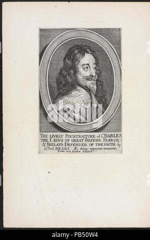 1653 La vivace pourtraiture di Charles I, re di Gran Bretagna, Francia &AMP; Irlanda, difensore della fede, &amp;c (NYPL ADE-256399-EM14646) Foto Stock