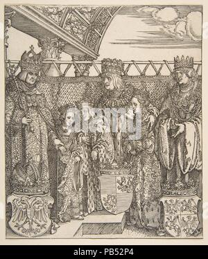 Il Congresso di principi a Vienna, dall'Arco Trionfale dell'Imperatore Massimiliano I. Artista: Albrecht Dürer (Tedesco, 1471-1528 Norimberga Norimberga). Dimensioni: foglio: 6 13/16 x 5 3/4 in. (17,3 x 14,6 cm). Data: 1515. Museo: Metropolitan Museum of Art di New York, Stati Uniti d'America. Foto Stock