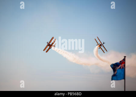 Piani Stunt effettuando al 2018 Airshow di Southport Foto Stock