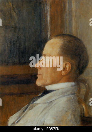 Khnopff Fernand - Portret van een Man (Misschien Edmond Khnopff) Foto Stock