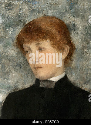 Khnopff Fernand - Portret van een Vrouw 2 Foto Stock