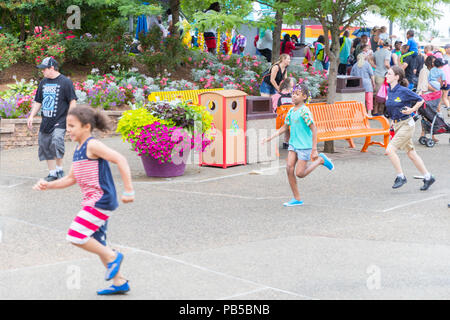 Langhorne, PA Luglio 21, 2018: Sesame Place è un parco tematico per bambini, situato nella periferia di Philadelphia, Pennsylvania basato sulla Stree di sesamo Foto Stock