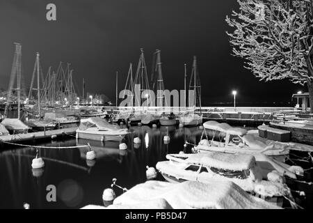 La Svizzera, Vaud e di Vaud, vue de Vevey, neige, Schnee, neve hiver, inverno, *** Caption locale *** Svizzera, Vaud, , vue de Vevey, neige, , neve, Foto Stock