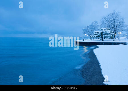 La Svizzera, Vaud e di Vaud, vue de Vevey, neige, Schnee, neve hiver, inverno, *** Caption locale *** Svizzera, Vaud, , vue de Vevey, neige, , neve, Foto Stock