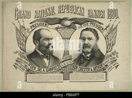 725 Grand National banner repubblicano 1880 LCCN2001702119 Foto Stock