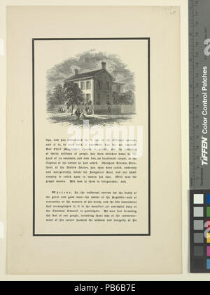 1019 Messaggio del Sindaco e le risoluzioni del Consiglio di comune con le foto di Lincoln's home (NYPL ADE-1804126-1659466) Foto Stock