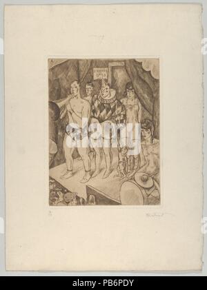 Fair e il circo, scena 5. Artista: Louis-Robert antrale (francese, Châlon-sur-Marne 1895-1939 Paris). Dimensioni: Piastra: 8 11/16 × 6 5/8 in. (22 × 16,8 cm) foglio: 14 15/16 × 11 1/4 in. (38 × 28,5 cm.). Data: agli inizi del XX secolo. Museo: Metropolitan Museum of Art di New York, Stati Uniti d'America. Foto Stock