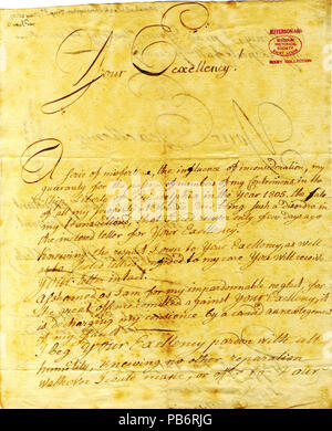 906 lettera firmata Christopher Winckelblech, Trapp, Montgomery County, Pennsylvania, di Thomas Jefferson, 25 maggio 1819 Foto Stock