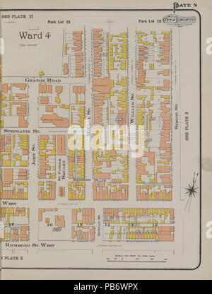 1757 Toronto 1910 Atlas Volume 1 piastra 8 voce 27 Foto Stock