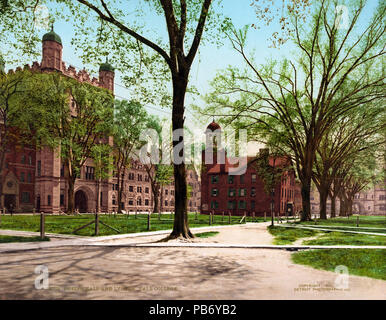 1186 Phelps Hall e il liceo, Yale College, New Haven, Connecticut, 1901 Foto Stock