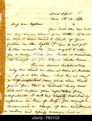 899 Lettera da C. H. Davis, deposito navale, il Cairo, Illinois, a (Seth Ledyard Phelps ), 12 Ottobre 1862 Foto Stock