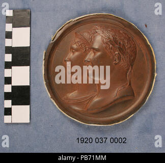 1012 medaglia commemorativa del matrimonio dell'Imperatore Napoleone a Marie Louise a Parigi Foto Stock