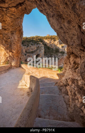 Ventano del Diablo viewpoint a Cuenca, Castilla La Mancha, in Spagna. Foto Stock