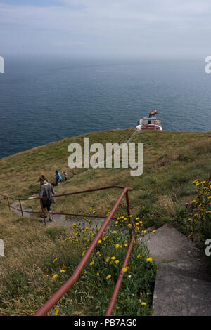 Sirena antinebbia. Mull of Galloway. Dumfries e Galloway. Scozia Foto Stock