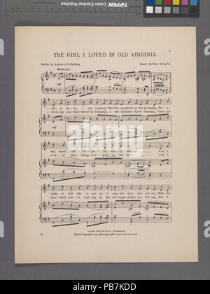 1637 La ragazza che ho amato nella vecchia Virginia (NYPL ADE-608789-1969866) Foto Stock
