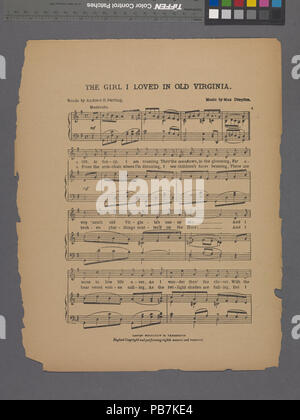 1637 La ragazza che ho amato nella vecchia Virginia (NYPL ADE-608790-1970239) Foto Stock