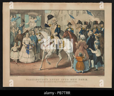 1835 Washington è entrata in New York, sull'evacuazione della città da parte della British, nov. Xxv 1783 LCCN2002698178 Foto Stock