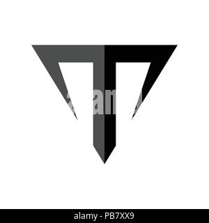 Lettera T toro simbolo vettore Logo grafico del modello di progettazione Illustrazione Vettoriale